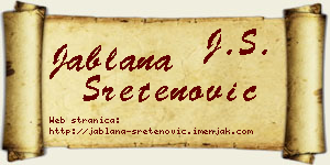 Jablana Sretenović vizit kartica